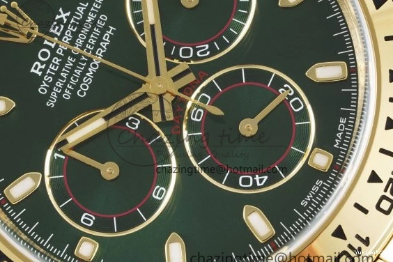 1:1 SA4130 Daytona Bracelet Green 116508 Dial on Best V2 YG Clean Edition 0430